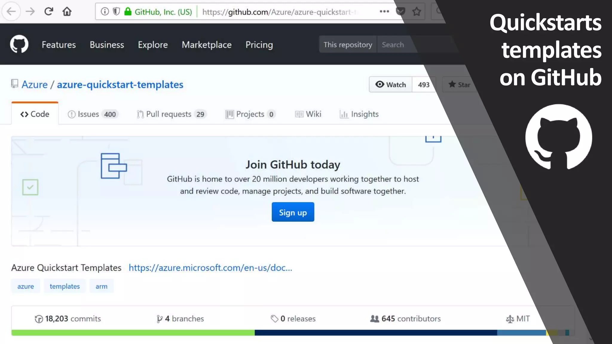 Quickstarts
templates
on GitHub
 