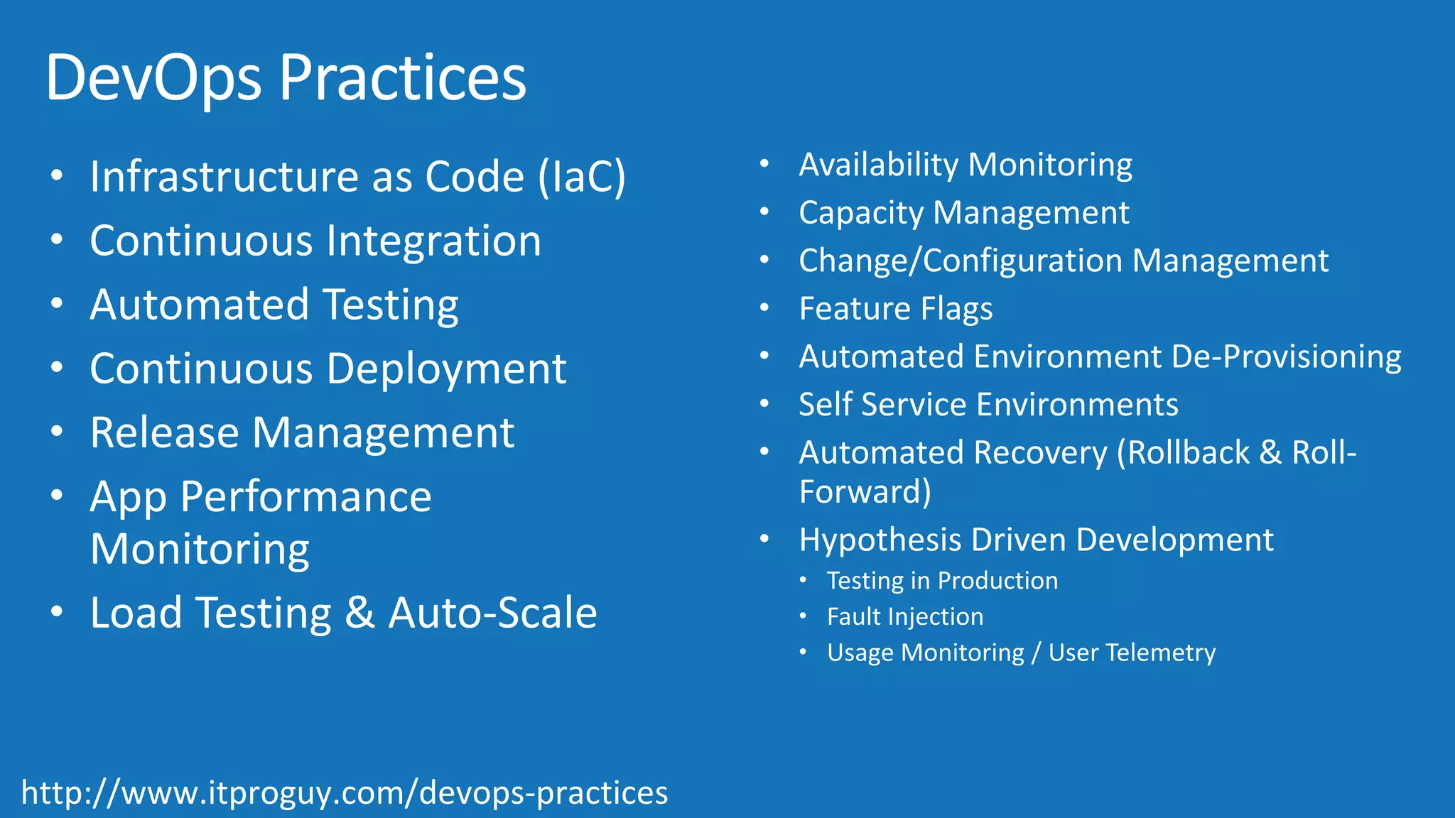 http://www.itproguy.com/devops-practices
 
