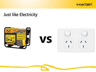 Just like Electricity




                        vs
 