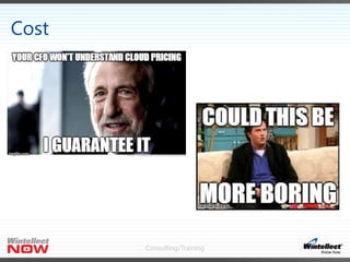 Consulting/Training
Cost
 