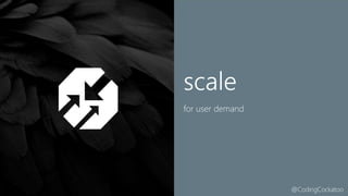@CodingCockatoo
scale
for user demand
 
