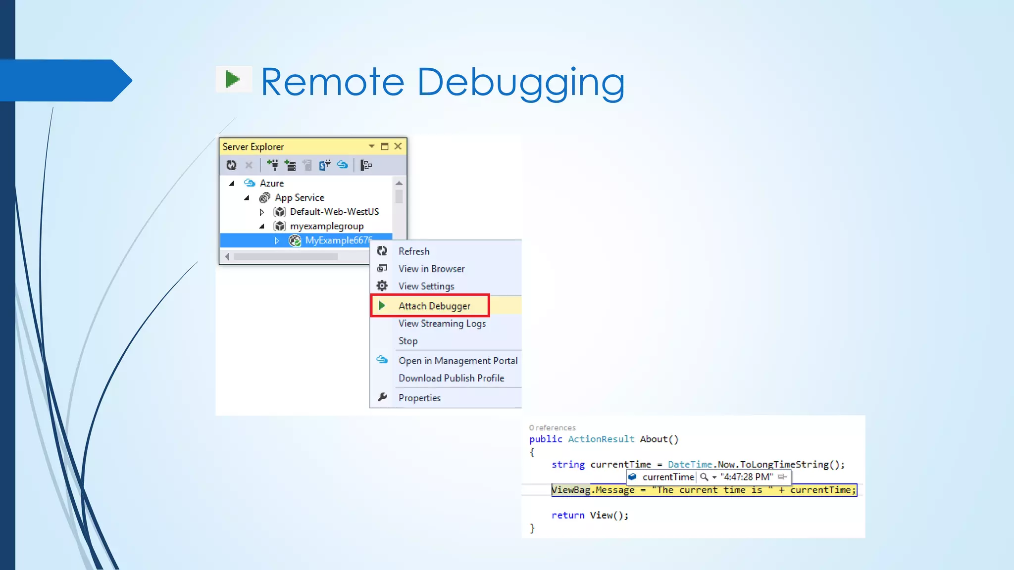 Remote Debugging
 