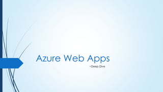 Azure web apps | PDF