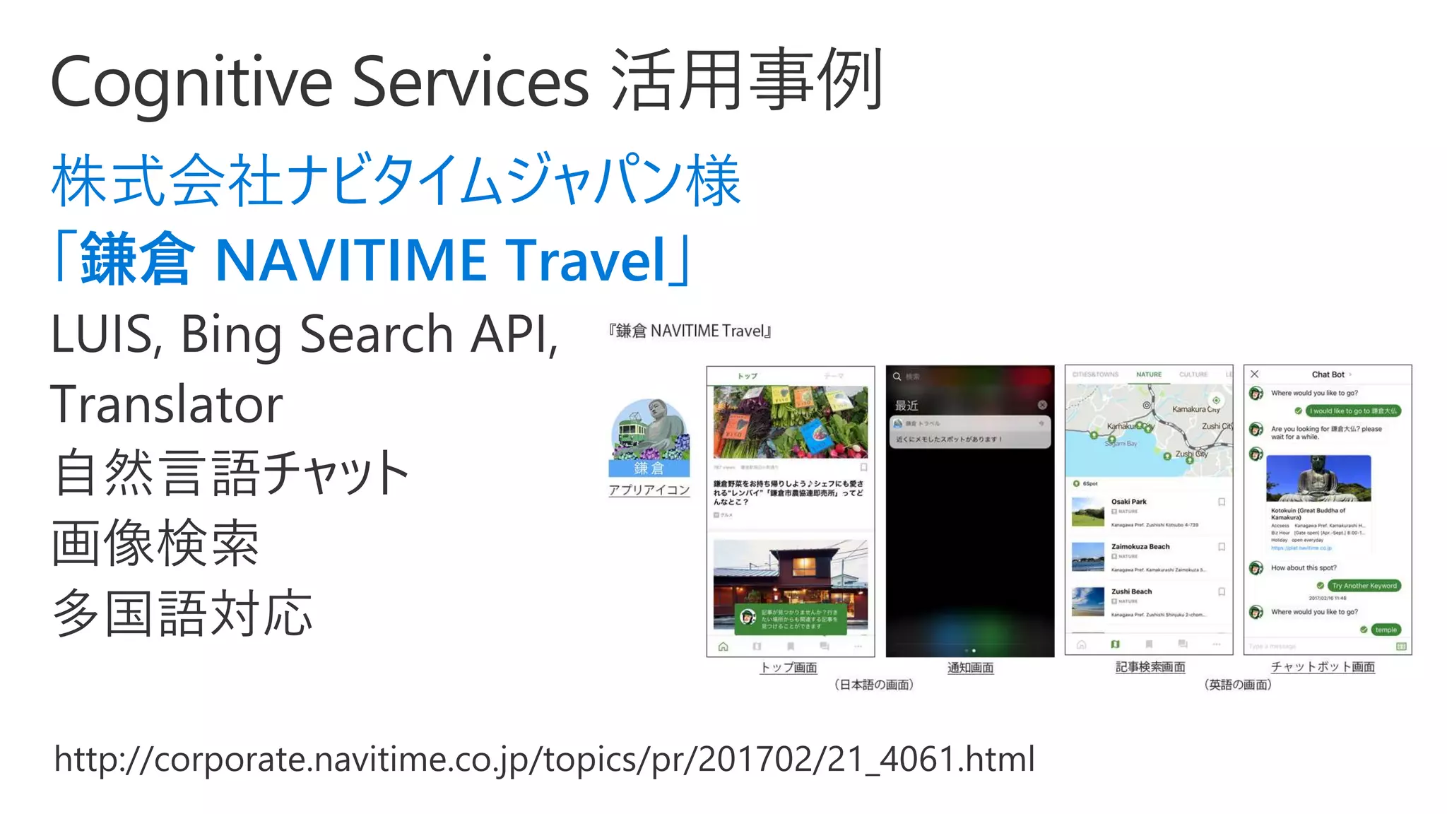 株式会社ナビタイムジャパン様
「鎌倉 NAVITIME Travel」
 