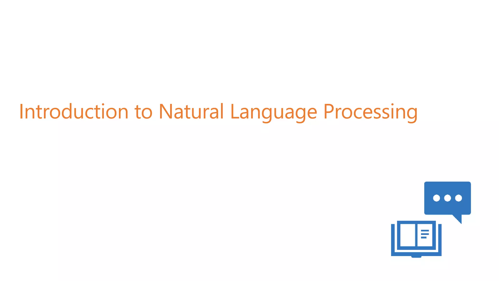 Introduction to Natural Language Processing
 