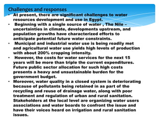 Assessment of water management efficiency in Egypt | PPTX