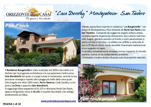 Orizzonte Casa Sardegna Villetta In Vendita San Teodoro