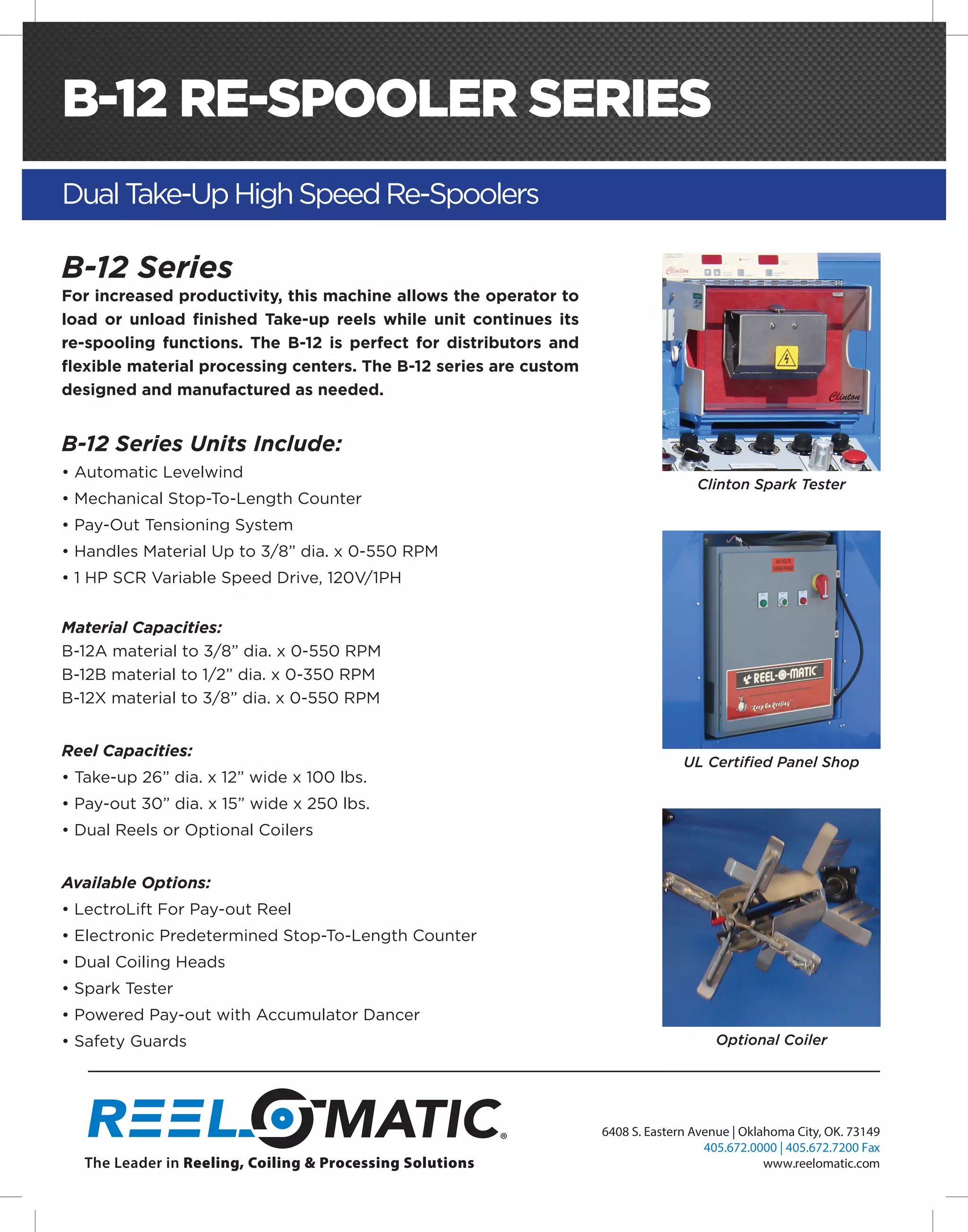 Spooling tubing Spooling foamB12ReSpoolerReelpowerwc PDF