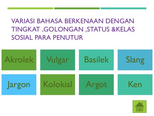 Variasi dan jenis bahasa