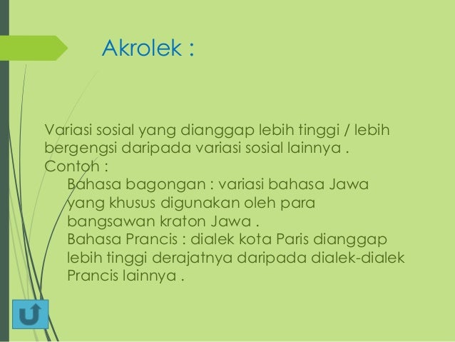 Variasi dan jenis bahasa Variasi dan jenis bahasa