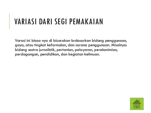 Variasi dan jenis bahasa