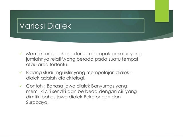 variasi dan jenis bahasa variasi dan jenis bahasa