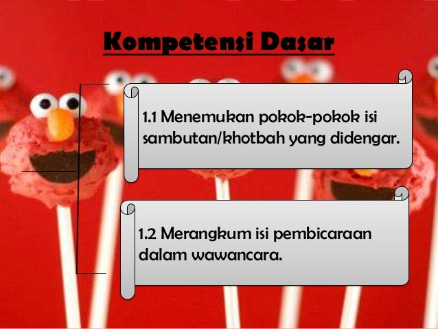 Bahasa Indonesia-Standar Kompetensi 1 tentang sambutan dan 