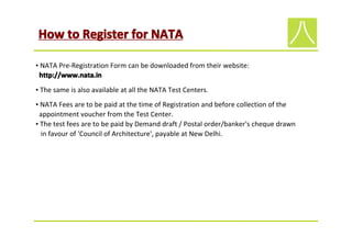 National Aptitude Test In Architecture (NATA)