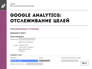 -

Google Analytics:

35/61

 