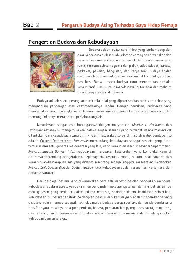 B.Indo IX Karya Tulis Pengaruh Budaya Asing Terhadap Gaya Hidup…