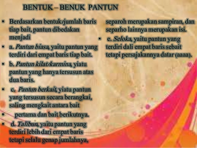 B.indonesia karya sastra(syair,pantun,gurindam)