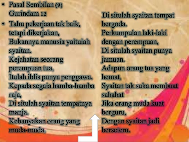 B.indonesia karya sastra(syair,pantun,gurindam)