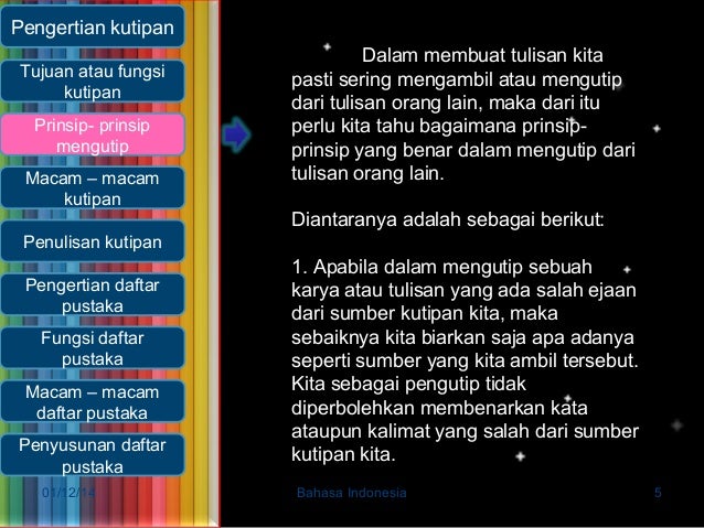 Kutipan Dan Daftar Pustaka