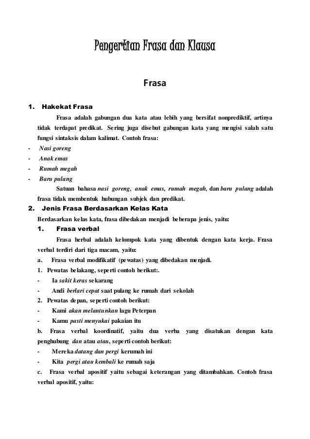 Contoh Frasa Pronominal - Simak Gambar Berikut