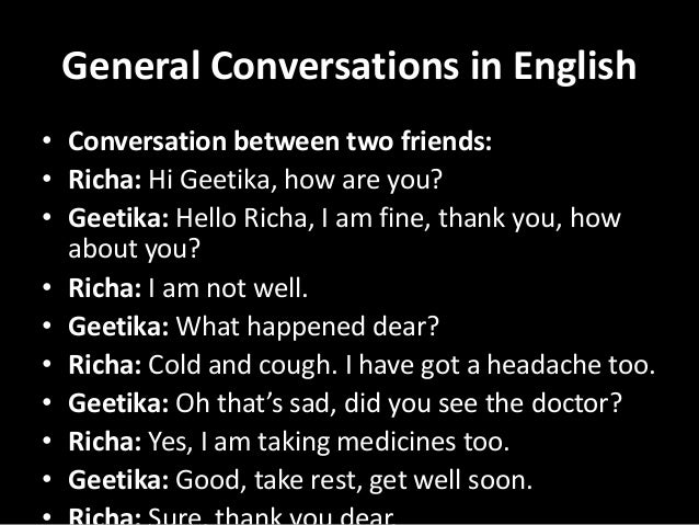 English conversation homework