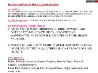 Non Development Surface Object B.tech i eg u3 projection of planes, solid and development of surfaces ...