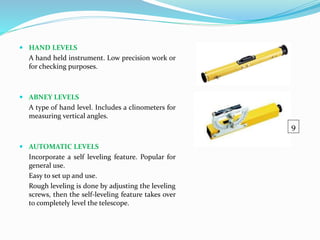 B.sc. agri i foswce unit 2 leveling | PPTX
