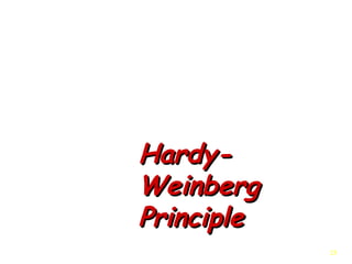 2525
Hardy-Hardy-
WeinbergWeinberg
PrinciplePrinciple
 