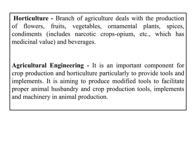 B.sc. agri i bo a unit 1 introduction of agriculture | PPTX ...