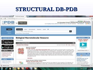 STRUCTURAL DB-PDBSTRUCTURAL DB-PDB
30.
 