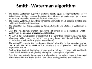 B.sc biochem i bobi u 3.2 algorithm + blast | PPT