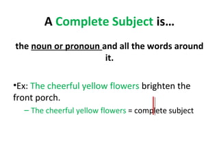 B.sc ii unit i subject and predicates | PPT