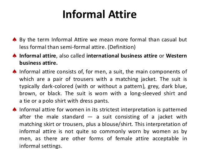 informal wear meaning
