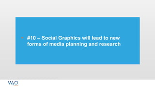 • #10 – Social Graphics will lead to new
forms of media planning and research
 