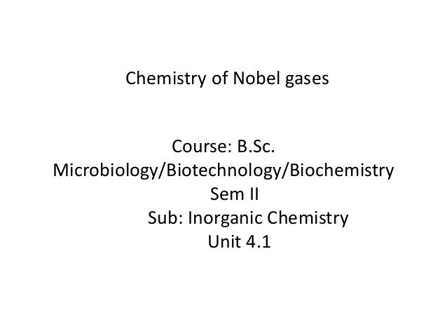 B Sc Microbiology And Biotechnology Ii Inorganic Chemistry