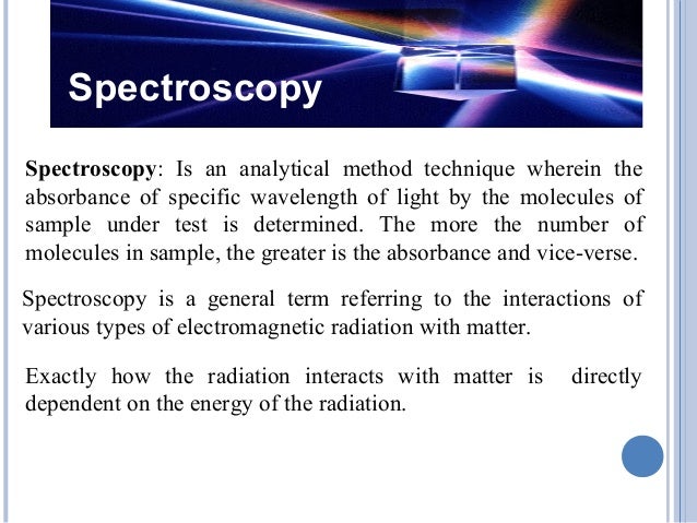 types of spectroscopy
