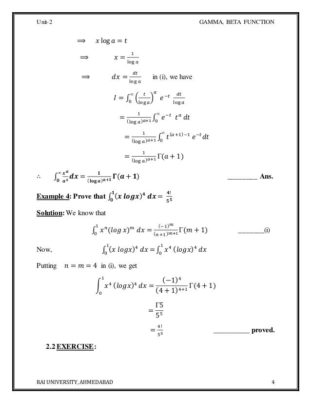B Tech Ii Unit 2 Material Beta Gamma Function
