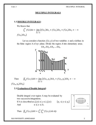 B.tech ii unit-3 material multiple integration | DOCX