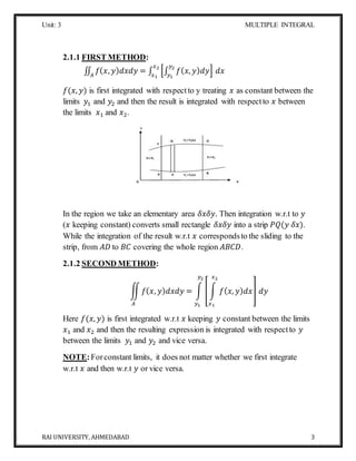 B.tech ii unit-3 material multiple integration | DOCX