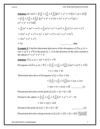 B Tech Ii Unit 4 Material Vector Differentiation