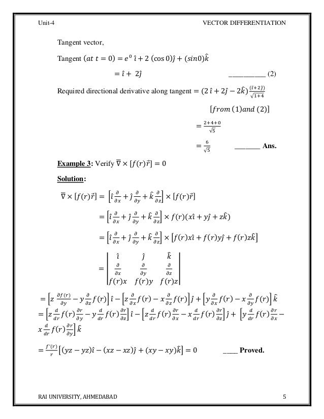 B Tech Ii Unit 4 Material Vector Differentiation B Tech Ii Unit 4 Material Vector Differentiation