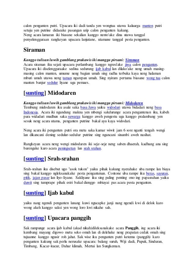 Kumpulan Mc Acara Siraman Kumpulan Contoh Teks Mc