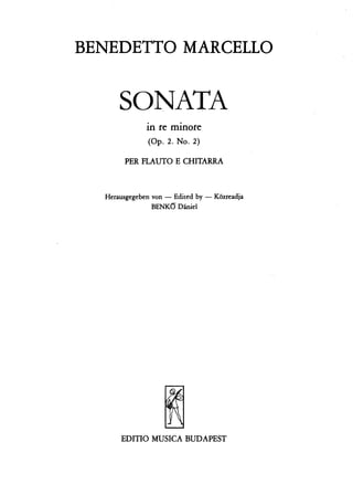 B.marcello sonate op.2, #2 for flute and guitar