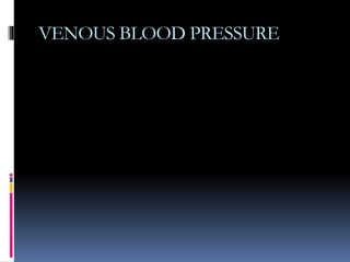 VENOUS BLOOD PRESSURE
 