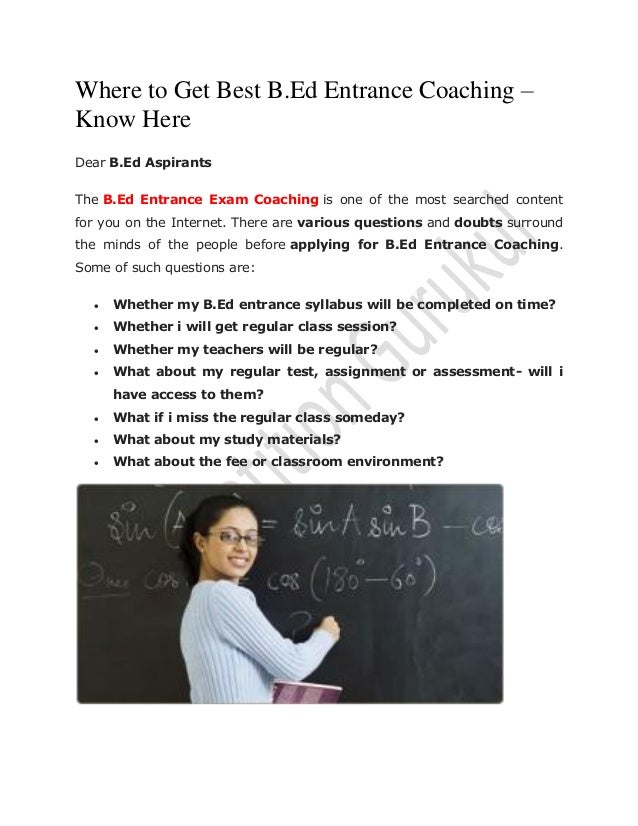 B Ed Entrance Exam Coaching 2016 In Uttam Nagar Janakpuri Delhi Images, Photos, Reviews