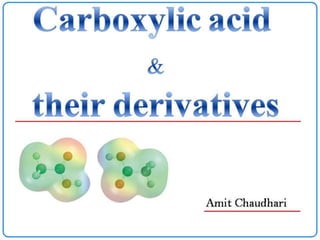 Carboxylic acid and their derivatives for B.pharm Organic Chemistry by Amit Z Chaudhari