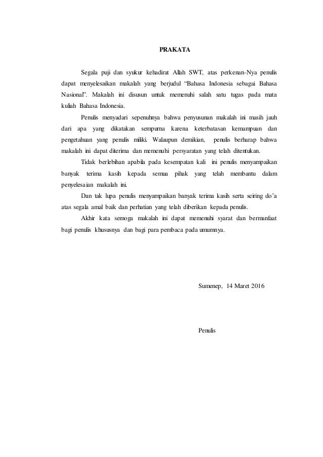 Makalah Bahasa Indonesia Sebagai Bahasa Nasional Makalah Bahasa Indonesia Sebagai Bahasa Nasional