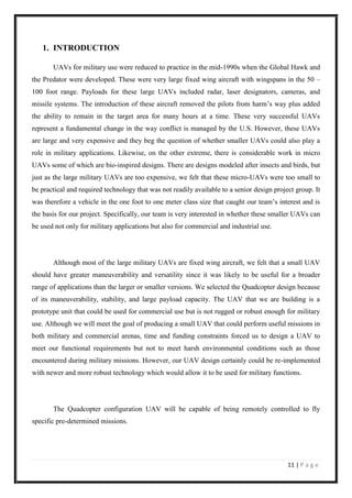 Design, Fabrication and Modification of Small VTOL UAV | PDF
