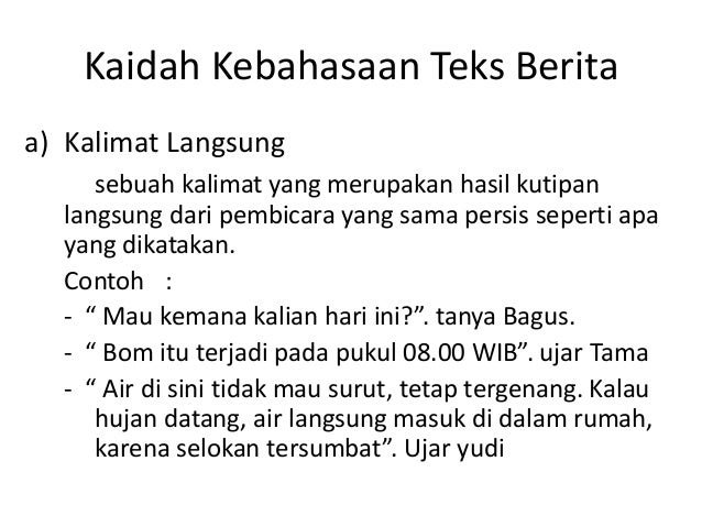 Teks Berita Bahasa Indonesia
