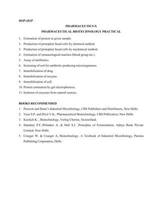 B. pharm. i vth year syllabus (3) | PDF